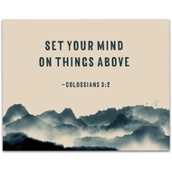 TJ Originals Colossians 3:2" Set Your Mind on Things Above. Bible Verse Wall Print- Unframed 11 x 14