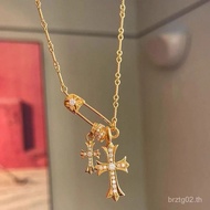 New Style Pin Chrome Hearts Cross Pendant Necklace For Girlfriend Gift