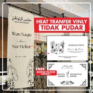 TUNANG DIY Kain Rentang Klasik - engagement pertunangan merisik banner kain belacu | kain backdrop |
