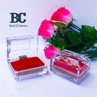 Premium Thick Square Mica Wedding Engagement Ring Holder for 2 Rings Ringbox