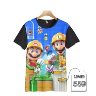 Mario Bros 3D Shirt Super Mario Bros Game Shirt Kids Series LP3D-559