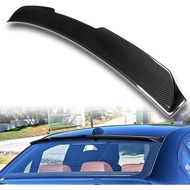 HYPERSPEED Real Carbon Fiber Rear Roof Window Visor Spoiler Wing Fit for BMW 5-Series E60 Sedan 2004