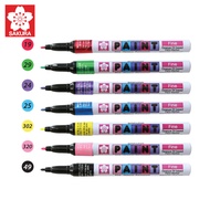 SAKURA (ซากุระ) ปากกาเพ้นท์ PAINT MARKER ปากกาน้ำมัน ปากกาเขียนยาง ปากกาเพ็นท์รองเท้า น้ำหมึกกันน้ำ หัวเล็ก ขนาด 1.0mm SAKURA (XPMK)