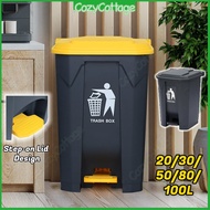 【Local】20L/30L/50L Trash Can With Pedal Kitchen Garbage Trash Can Restroom Waste Bin Pedal trash bin