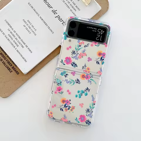 Korean Flower Case For Motorola Razr 60 50 40 Ultra 2022 Razr60 Razr50 Ultra Shockproof Cases Funda 