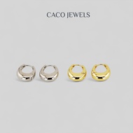 CACO 18K Gold Plated Huggie Earrings on 925 Sterling Silver "Demilune" (1 Pair)