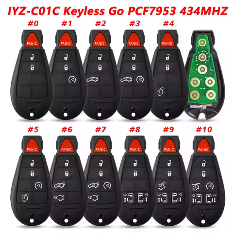 CN015100 Smart Key 3/4/5/6/7Button PCF7953 434MHZ PN 5026591AK FCCID IYZ-C01C Keyless Go For Chrysle