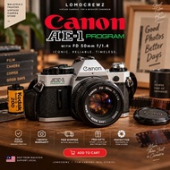 LOMOCREWZ Canon A-1 / AE-1 / AE1 / AE-1 Program & 50mm lens Film SLR Camera