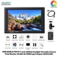 FEELWORLD FW279 7 Inch 2200nit Daylight Viewable Camera Field Monitor 4K HDMI Input Output 1920X1200