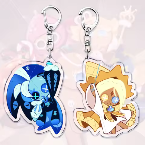 Cute Cookie Figures Keychains for Accessories Bag Shadow Milk Pure Vanilla Mystic Flour Candy Apple