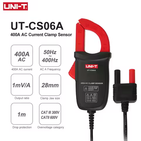 UNI T AC Current Clamp Sensor UT-CS06A 400A Current Measuring Pliers Ammeter Suitable For UT61E+ UT1
