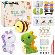 3/1PCS Beginners Crochet Kit with Easy Peasy Yarn DIY Knitting with Step-by-Step Video Tutorials Cro
