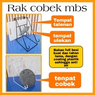 Iron mortar rack, mortar and pestle stand, mortar and pestle, mortar and pestle holder