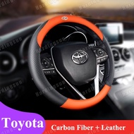 Orange carbon fiber car accessories For Toyota vios Altis Camry 2005 Grip Cover Hilux hi ace Vios re