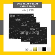 BLACK MARBLE MOTIF CAKE BASE - CAKE PLATE - GOLD CAKE BOARD MARBLE CAKE BOARD CAKE PLATE