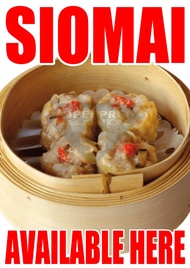 Laminated Signage - Siomai Siopao Takoyaki Siomai with Rice Available Here Sign Signboard
