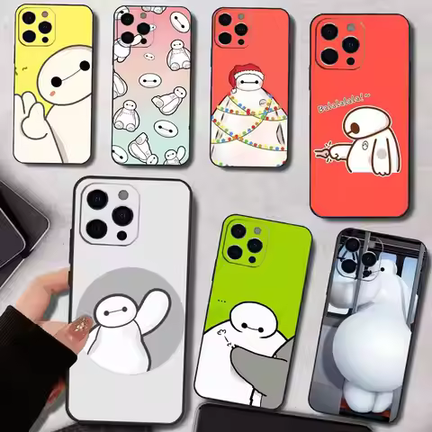 B-Baymax A-animated character Phone Case Silicone Soft For IPhone 17 16 15 14 13 12 11 X XR Plus Pro