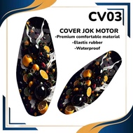 MOTORCYCLE SEAT COVER PRINT CV03 STANDARD AND JUMBO SIZES UNIVERSAL AEROX BEAT VARIO SCOOPY MIO NMAX