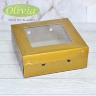 Cake Box Gold Cake Box 25x25x9.5 cm