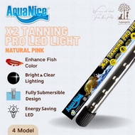 AquaNice X2 Aquarium LED Light PINK Submersible Fish Tank Light Color Enhancing Energy Saving 2FT/3F