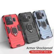 Shockproof Phone Case For Realme GT Neo 5 SE 5SE Neo5 GT3 5G Armor Hard Casing Metal Ring Holder Stand Holder Bracket Anti Fall Protection Bumper Back Cover Shell