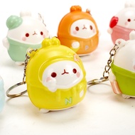 Ready] Squishy Mini Molang Keychain Super Cute Soft Slow Rising