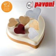 Pavoni XF14 Monoportion Heart-Shape Microperforated 74x62xH 20 mm./Heart-Shaped Tart Mold