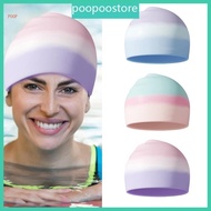 POOP Swim Hat Silicone Swimming Hat for Women Short Long Hair Water Resistant Swim Hat Beach Surfing