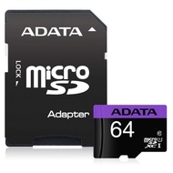ADATA(เมมโมรี่การ์ด)64GB รุ่น Premier Micro SDHC With SD Adapter(ADT-DX64GUICL10RA1) -