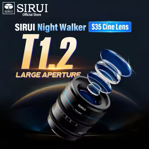 SIRUI Night Walker T1.2 S35 Camera Lens 16mm 24mm 35mm 55mm 75mm Cine Lens For Sony E FX30 ZVE-10 Fu