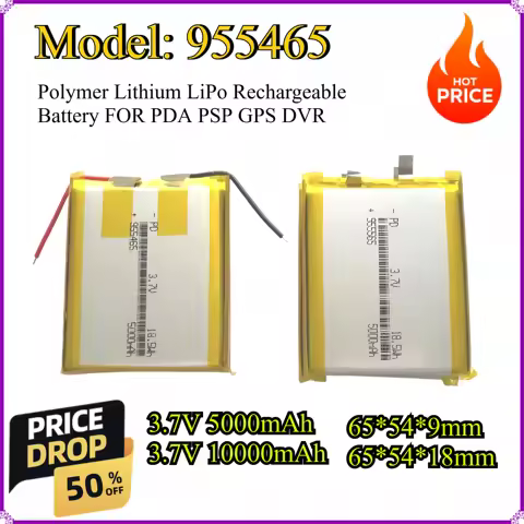 955465 3.7V 5000mAh 1000mAh high Capacity Polymer Lithium LiPo Rechargeable Battery FOR PDA PSP GPS