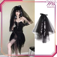 Black Hijab Bridal Veil Black Bridal Veil Laces Veil Wedding Hijab Wedding Veil