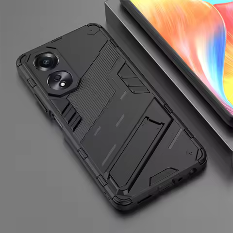 Armor Shockproof Phone Case For OPPO A58 A78 A38 4G Car Magnetic Holder Stand Back Cover For OPPO A