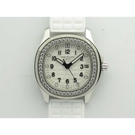 DL AQUANAUT JUMBO 5069G SS BEST EDITION WHITE DIAL ON WHITE RUBBER STRAP ASIAN PP324CS