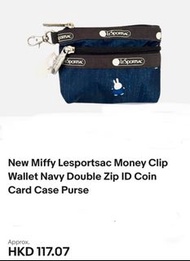 大減價LeSportsac Miffy 錢包 雙拉鍊零錢包