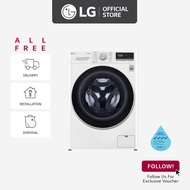 LG Front Load Washing Machine 8kg FV1408S4W | AI Direct Drive™ | 6 Motion Wash | Steam™