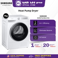 Samsung 9kg Heat Pump Dryer A+++ Energy Efficiency Wrinkle Prevent Air Wash DV90T6240LH/FQ WAH LEE S