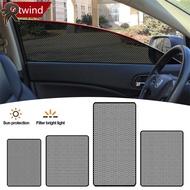 RL 2Pcs Car Side Window Sun Shades Stickers PVC Protection Window Sunscreen Cover Black Sunshade F3U