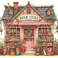 1pc 5D Diamond Painting Kit, [30*30cm/11.8*11.8in][40*40cm/15.7*15.7in] Colorful Bookstore Pattern, 