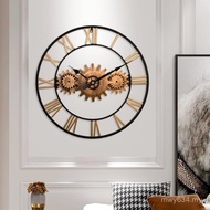 Clock Kitchen Wall clock Gear Mute Large Wall clock Art Industrial Style Living Room American clock 