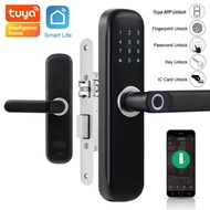Tuya Wifi Fingerprint Lock Smart Card Digital Code Electronic Door Lock Home Mortise Lock BX3TY