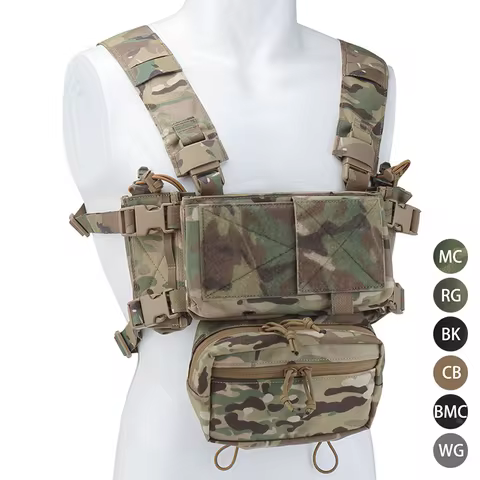 MK4 Modular Chest Rig 500D Nylon H Harness MOLLE Platform 5.56 9mm M4 AK Magazine Insert Hunting Air