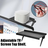 Perforation-free Display Shelf TV Bracket Screen Router Shelf Bracket Storage O8U8