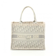 【日本直送】 Christian Dior Christian Dior BOOK TOTE  帆布手提包托特包 淺灰色 米白色