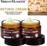 Set OF 2 Vibrant Glamour Retinol Face Cream Anti Aging Whitening Reduce Melasma Freckles Facial Mois