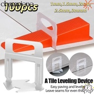 CHAMPIONO 100pcs Tile Spacers, Thickened DIY Ceramic Leveler,  Professional Clamp Reusable Alignment