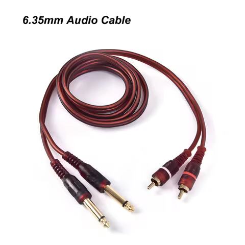 Miwayer Pro Studio Audio Cable - 5/10/16/32ft Dual RCA to 1/4" TRS Gold-Plated Balanced OFC Shielded