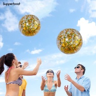 Safe Beach Ball Toy Sun-catching Transparent Beach Ball Sparkling Beach Ball for Summer Fun Ideal for Pool Parties and Water Activities Safe and Durable Glitter Beach