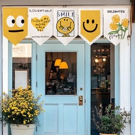 Short Curtain Pennant Curtain Commercial Door Curtain Household Hanging Curtain Fabric Hanging Flag 
