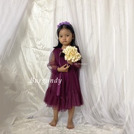 Dress Burgundy Anak Perempuan 2 3 Tahun Model Terbaru Burgundy Ungu Dress Kondangan Gaun Warna Burgu